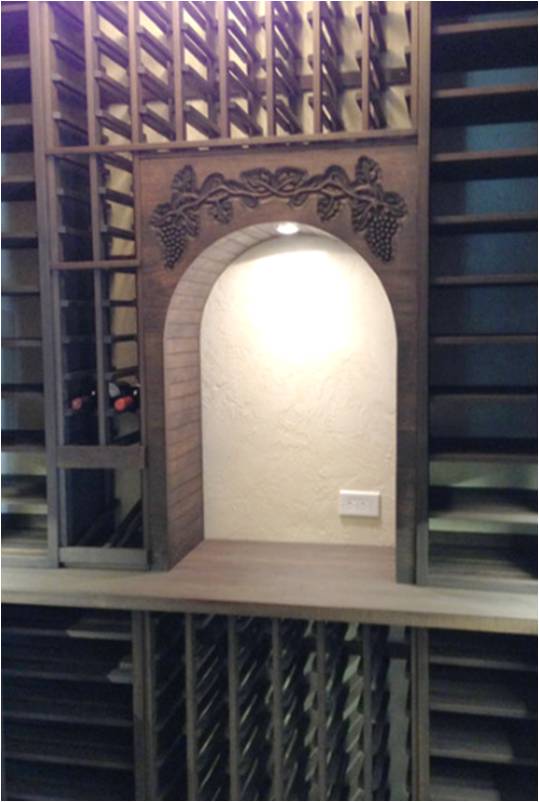 Wooden Custom Wine Rack Traditional Home Cellar Tampa